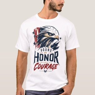 Camiseta Águila Patriótica Honor Coraje Gráfico
