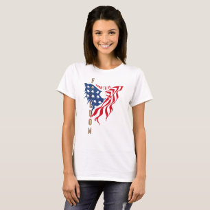 Camiseta Águila Patriótica Nacida para Ser Libre   Mujeres