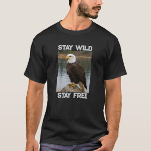Camiseta Águila Permanece Salvaje Permanece Libre