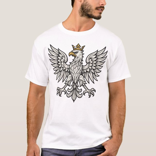 Camiseta Águila Polaca Cresta Mínima (Anverso)