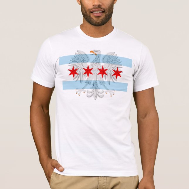 Camiseta Águila Polaca de Bandera de Chicago (Anverso)