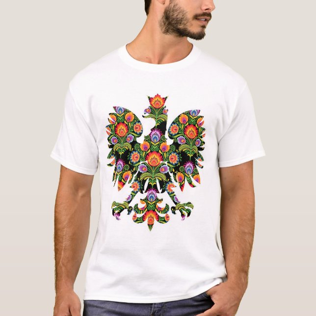 Camiseta Águila polaca Polonia Wycinanki Emblem, folklore p (Anverso)