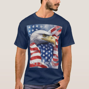 Camiseta Águila por la libertad de la bandera de los Estado