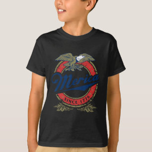 Camiseta Águila Retro Merica 4 De Julio Divertido Hombres M