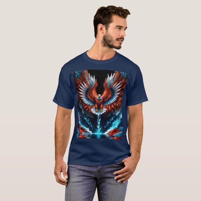 Camiseta Águila táctil moderna (Anverso completo)