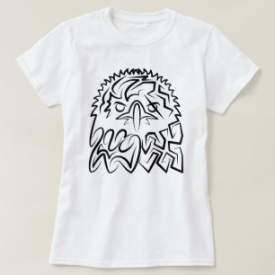 Camiseta Águila Tribal Negra y Blanca