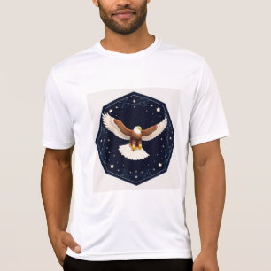 Camiseta Águila volando contra un fondo estrellado