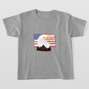 Camiseta Águila y bandera calva norteamericana - transpare
