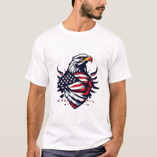 Camiseta Águila y Bandera de América - Simbolismo patriótic
