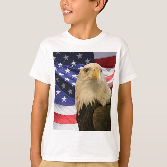 Camiseta Águila y bandera de los Estados Unidos (Anverso)