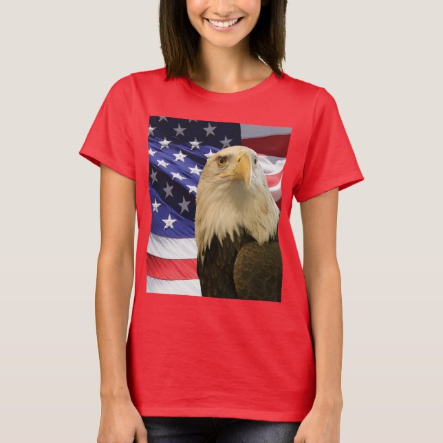 Camiseta Águila y bandera de los Estados Unidos (Anverso)