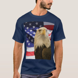 Camiseta Águila y bandera de los Estados Unidos