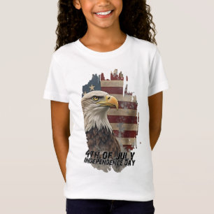 Camiseta Águila y bandera majestuosas: espíritu de libertad