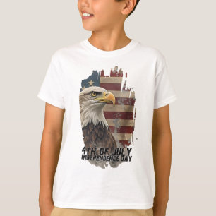 Camiseta Águila y bandera majestuosas: espíritu de libertad
