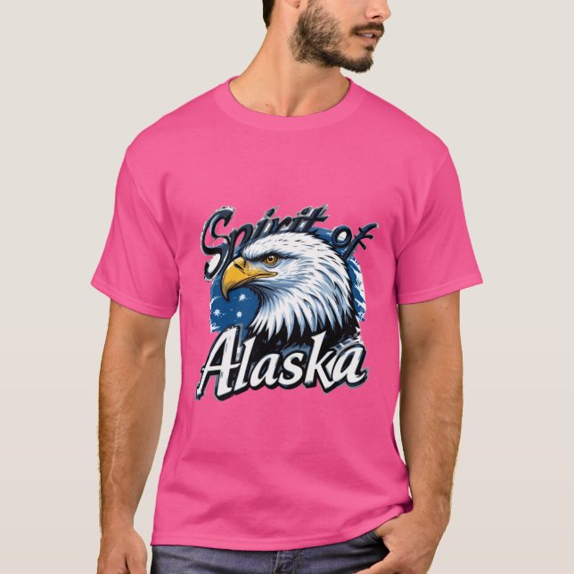 Camiseta Águila y naturaleza "El espíritu de Alaska" (Anverso)