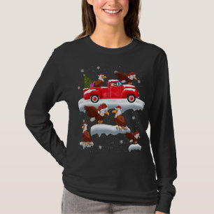 Camiseta Águilas conduciendo Árbol de Navidad Camión Rojo Á