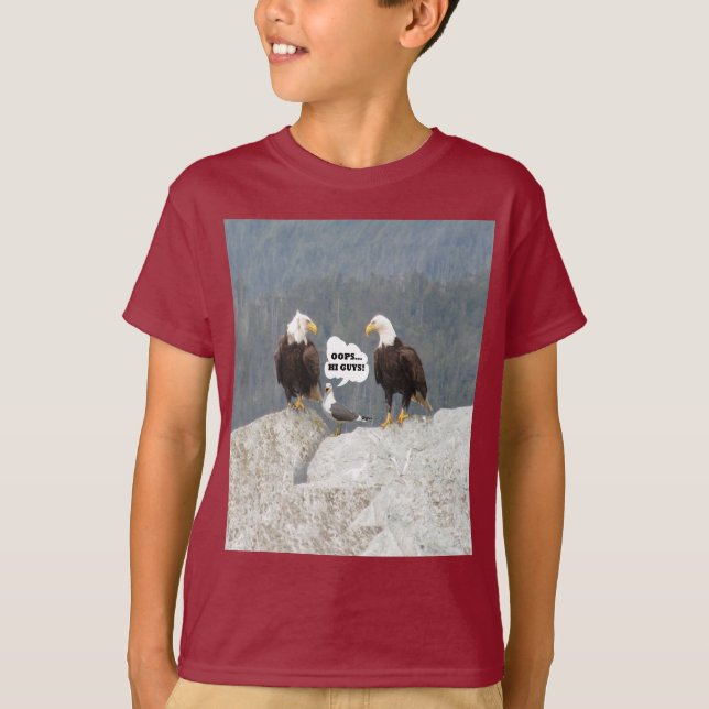 Camiseta Aguilas divertidas y gaviota (Anverso)