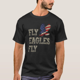 Camiseta Águilas Mosca Estados Unidos Bandera Dolorosa 1