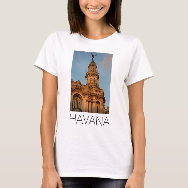 Camiseta Aguja del edificio antiguo, La Habana, Cuba (Anverso)