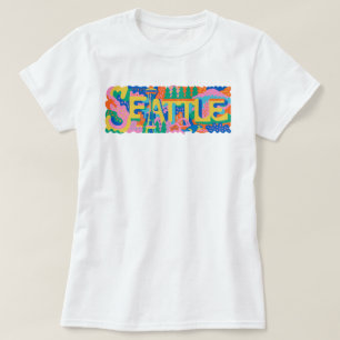 Camiseta Aguja Espacial Retro Seattle Mount Rainier Orca Ba