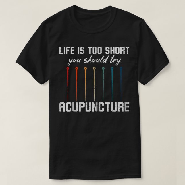 Camiseta Agujas de acupuntura Tratamiento de acupuntura Pru (Diseño del anverso)