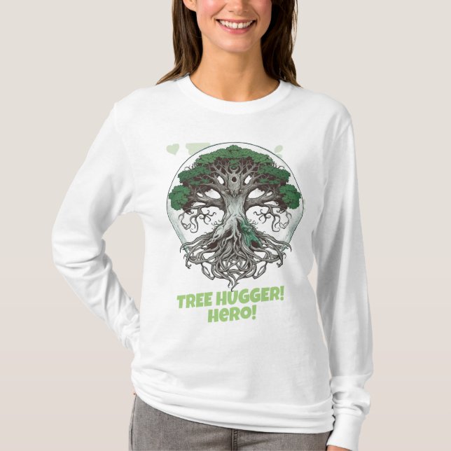 Camiseta Agujero de árbol - Conciencia ambiental (Anverso)