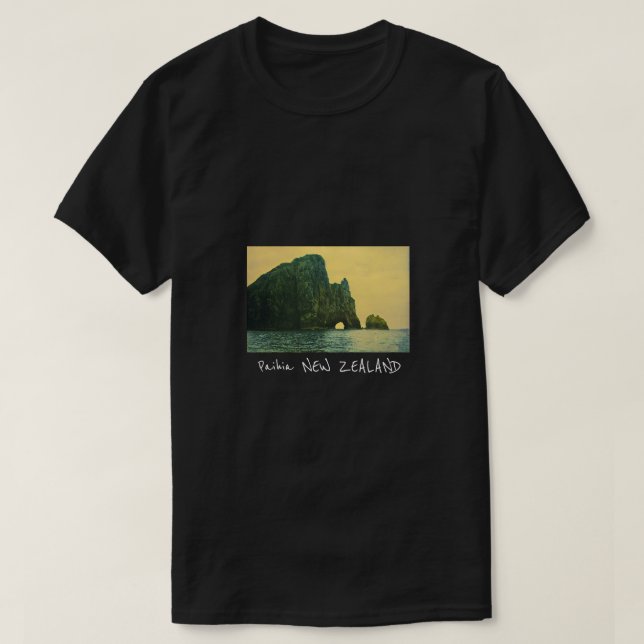 Camiseta Agujero de Nueva Zelanda en la roca (Diseño del anverso)