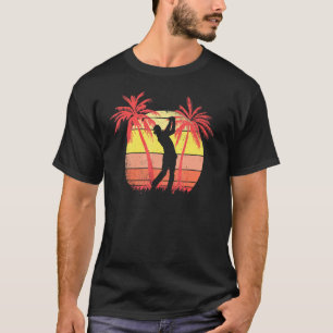 Camiseta Agujero de tiro de golf en una palmera veraniega d