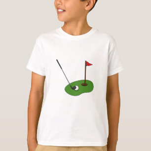 Camiseta Agujero del campo de golf con bandera