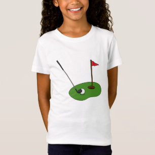 Camiseta Agujero del campo de golf con bandera