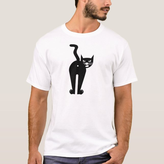 Camiseta Agujero del extremo del gato negro (Anverso)