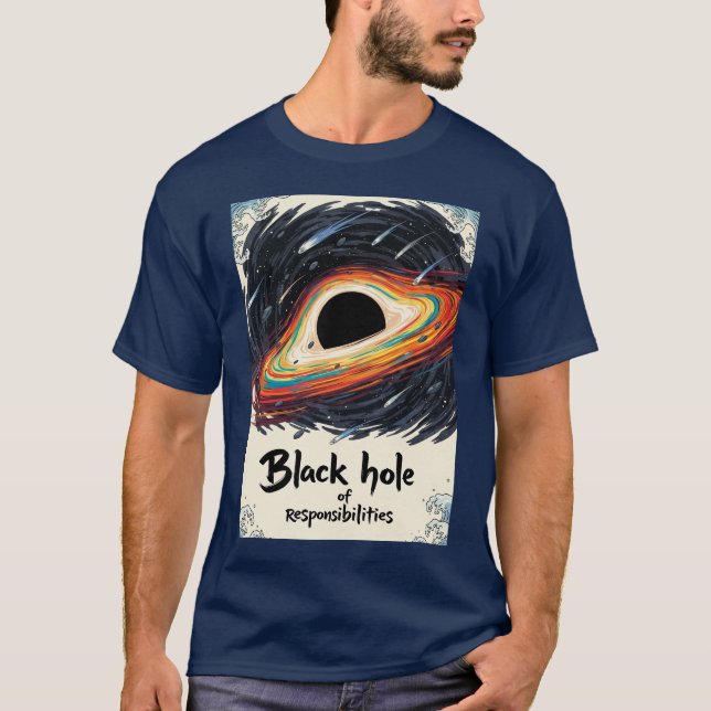 Camiseta Agujero negro de responsabilidades - Espacio diver (Anverso)