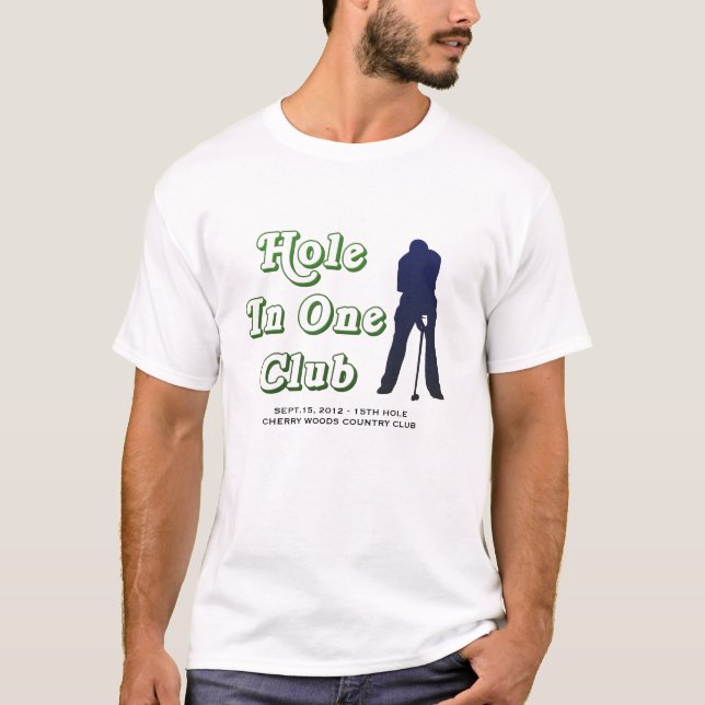 Camiseta Agujero para hombre en un golf de jactancia del (Anverso)