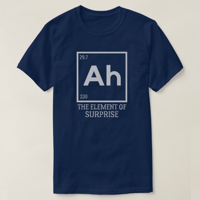 Camiseta Ah, el elemento de sorpresas (Diseño del anverso)