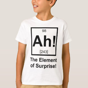 Camiseta Ah el elemento del símbolo periódico del element