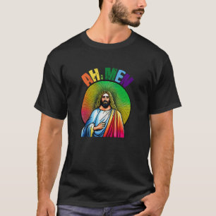 Camiseta Ah, Hombres Jesucristo LGBTQ Colores de arcoiris c