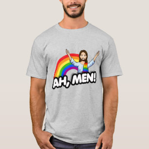 Camiseta Ah hombres - Jesús Arcoíris