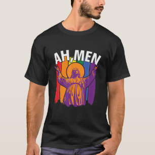 Camiseta Ah Hombres Jesús Orgullo Gay LGBT Jesús Bandera Ar