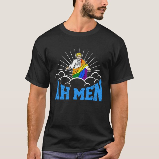 Camiseta Ah Men apoya el orgullo gay LGBTQ por un mes (Anverso)