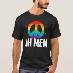 Camiseta Ah Men Funny Orgullo Gay LGBT Jesús Paz Arcoiris