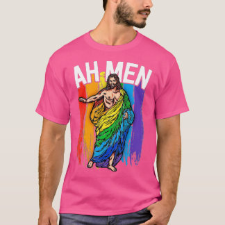 Camiseta Ah Men Gay Jesus Funny LGBQ Regalos Arcoiris