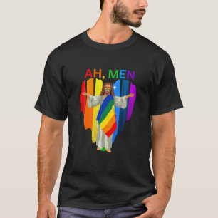 Camiseta Ah Men Gay Jesus Shameless Orgullo LGBT Tee