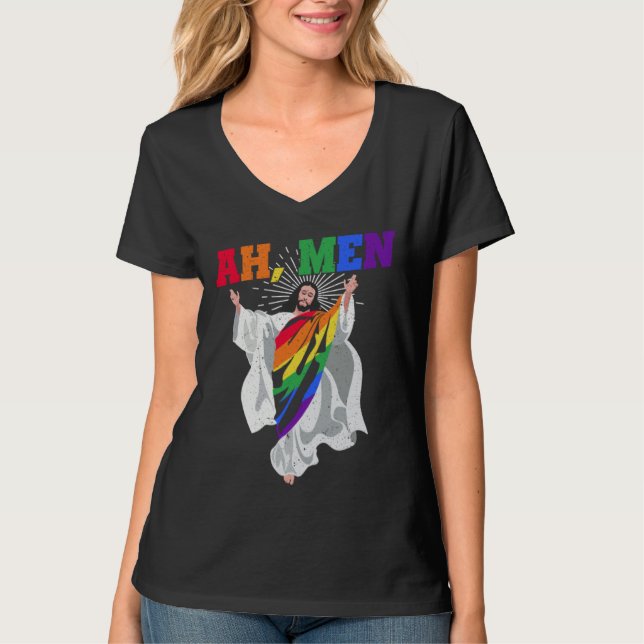 Camiseta Ah Men Pride Month Human Rights Proud Ally Queer L (Anverso)