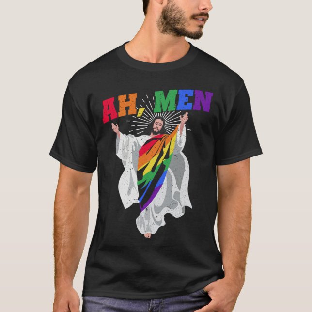 Camiseta Ah Men Pride Month Human Rights Proud Ally Queer L (Anverso)