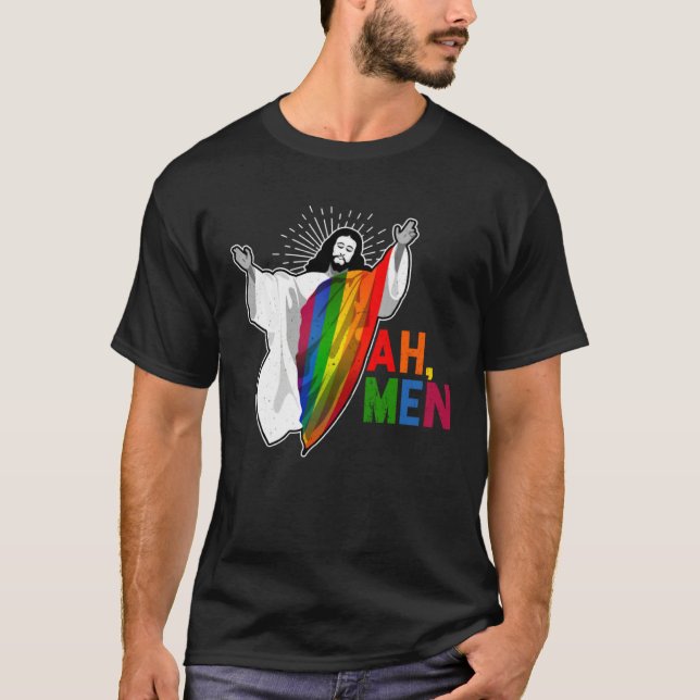 Camiseta Ah Men Pride Month Human Rights Proud Ally Queer L (Anverso)