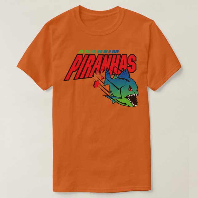 Camiseta Ahaheim Piranhas (Diseño del anverso)