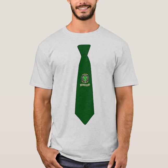 Camiseta Ahearne/Aherne Irish Badge Necktie T-Shirt (Anverso)