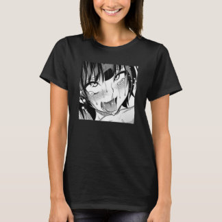 Camiseta Ahegao Anime Chica con lengua y manos afuera