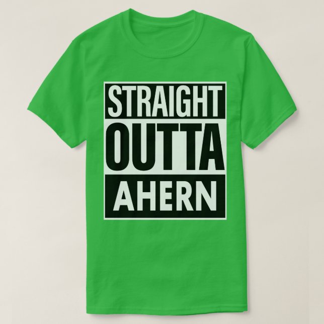 Camiseta Ahern Nombre Straight Outta Ahern (Diseño del anverso)