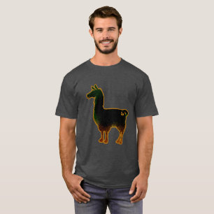 Camiseta aherrumbrada de la llama